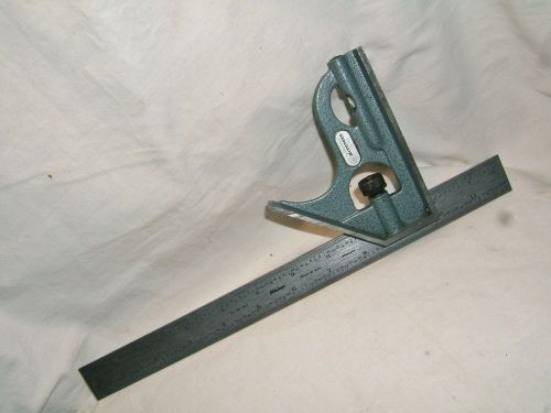 Mitutoyo Combination square Hardened &amp; Mitutoyo 12&#034; rule (8,16,32,64) 180-501A