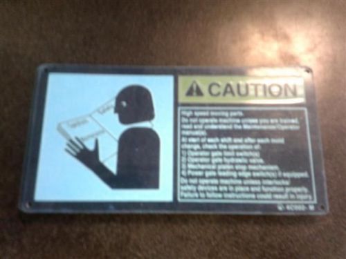 Caution high speed moving parts machine warning sign safety osha mold molding for sale