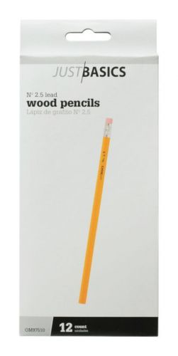 Just Basic wood pencils  (2 boxes of 12 pencils per box)    NEW