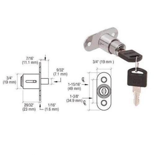 Crl nickel plated keyed alike track plunger lock for sale