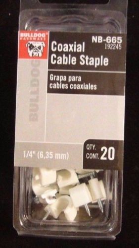 Bulldog Hardware Coaxial Cable Staple NB-665 192245 1/4&#034; / 40 ct