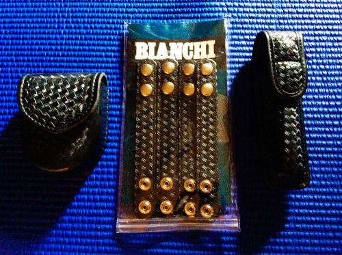 Bianchi Set Handcuff Holder Belt Keepers and Flashlight Holder! Fast Shipping!