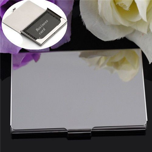 Unique Business Name Credit ID Card Holder Metal Stainless Steel Case Pocket