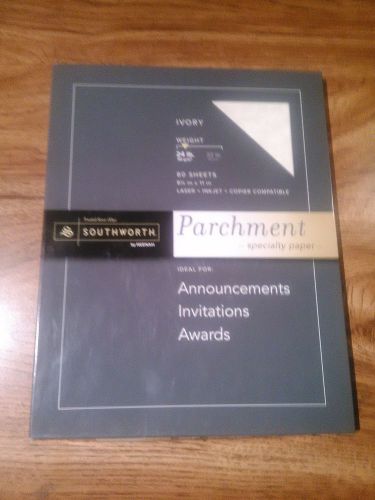 SOUTHWORTH Parchment Specialty Paper, Ivory, 8-1/2 x 11, 80 Sheets