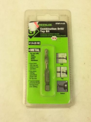 Greenlee combination  drill/tap bit for metal 1/4&#034;-20 nc 17616 1047wq.1b for sale