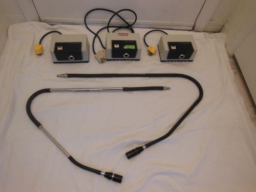 Lot of 3 Welch Allyn Exam Light 48300 Lite Box with 2 Pipe Lights