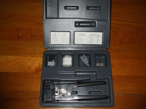 Genuine AMP 231666-9 Hand Crimp Tool with 3 Die Sets - Modular Kit, RJ45 Style