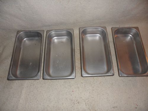four nsf stainless steel steam table pans