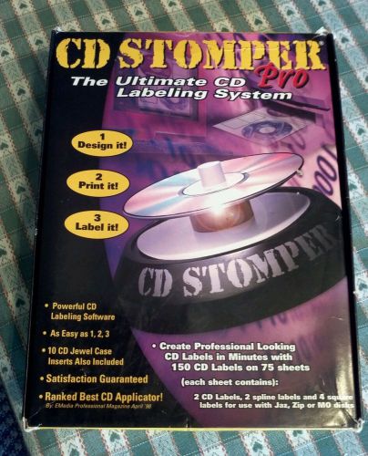 CD Stomper Pro CD DVD Label Refills 300 Matte White Labels Pack NEW + 140 More