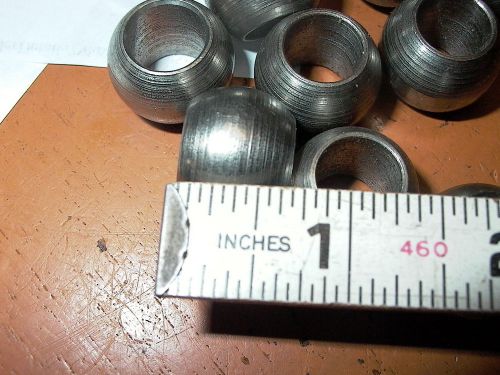 LOT OF TEN STAINLESS STEEL CONVEX ROLLERS / SPACERS