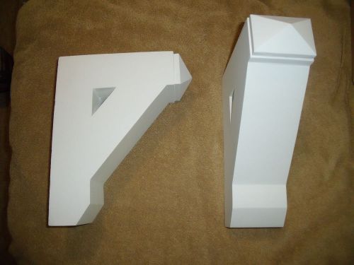 2- Fypon Decorative  Angle Brackets No Rot Material, Interior / Exterior