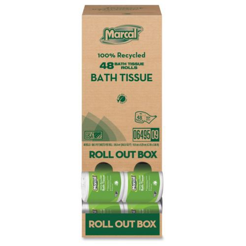 Marcal Two-ply Bath Tissue Rolls - 2 Ply - 80 / Carton - 3.66&#034; X 4.30&#034; - White