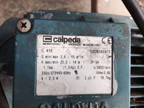 CALPEDA C4/1E 1.1 kW CENTRIFUGAL PUMP