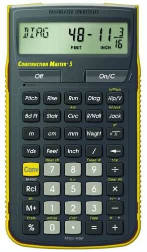Calculated industries construction master calculator 4050 calculate fractions for sale
