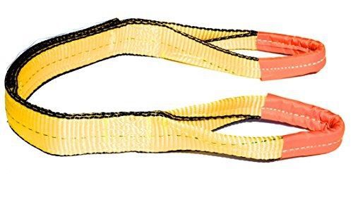 Industrial grade web sling/lifting strap 1&#034; x 2&#039; eye and eye flat web sling/ tow for sale