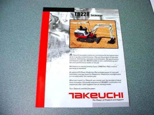 Takeuchi TB228 Excavator Brochure