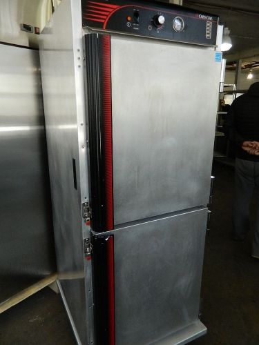 Crescor h-137-ua-12c mobile heated cabinet full size split door w/ casters for sale