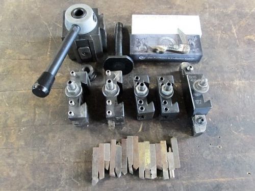 Quick change lathe tool post BXA with tool holders and extras for 13&#034; lathe