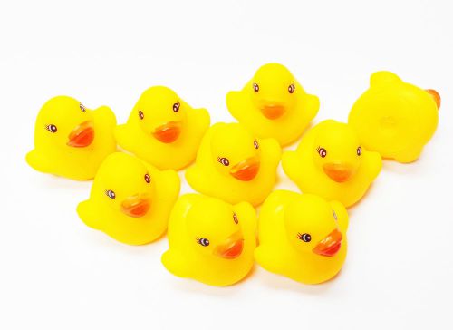 72x super mini small duck squeaky bath tub toy baby infant rubber bathing cute for sale