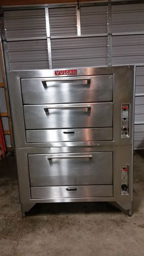 Vulcan double stack 3 steel deck baking oven 7014a &amp; 7017a natural gas tested for sale