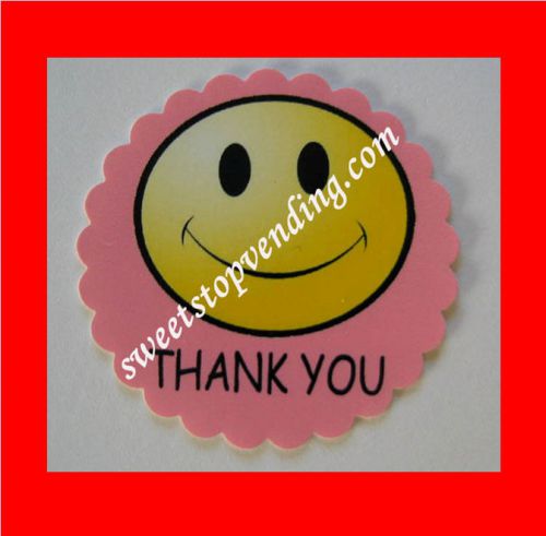 10Thank You Smiley Stickers Bulk Vending Labels