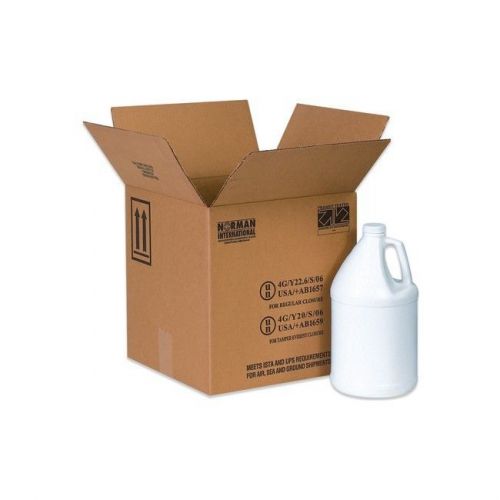 &#034;plastic jug haz mat boxes 4 - 1 gallon 12 1/16&#034;&#034;x12 1/16&#034;&#034;x12 3/4&#034;&#034; kraft 20/bu for sale