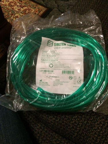 Salter Labs #2025G Oxygen Tubing GREEN Latex Free 25 Feet NEW IN PACKAGE