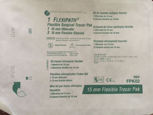 Flexible Surgical Trocar Paks 15mm Ref FPK02 Exp 10/2017