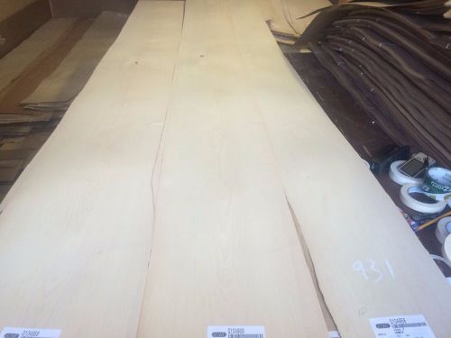 Wood Maple  Veneer  114x10,13,14,  total 3 pcs RAW VENEER  1/46 N931..