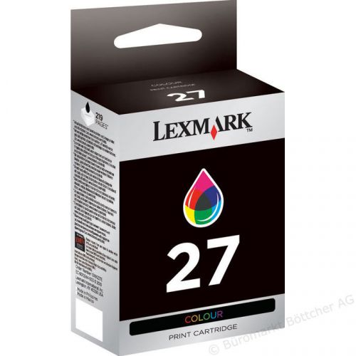 LEXMARK 27 10N0227  COLOR PRINTER CARTRIDGE YIELDS UP TO  219 PAGES NEW IN BOX
