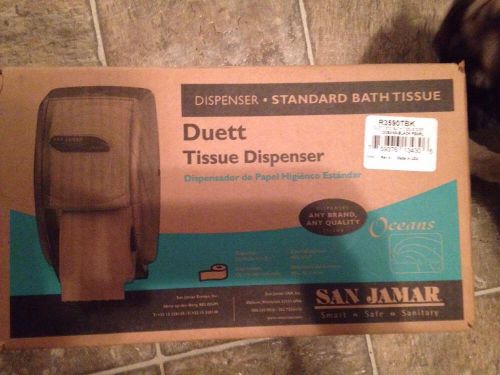 San Jamar Duett Toilet Tissue Dispenser, Black Pearl (SJMR3590TBK) - NIB