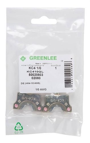 Greenlee kc4-1/0 die set,1/0 cu awg for sale
