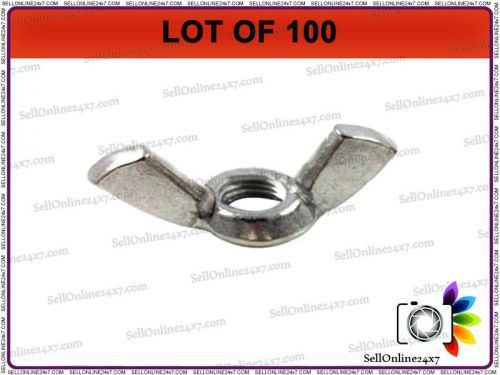 (Size-M-8) New Set Of 100 Pcs-A2 Stainless Steel Top Quality Wing Nuts