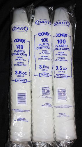 300 Dart Cold Drink Beverage Plastic Disposable 3.5 oz. Cups BRAND NEW - SEALED!