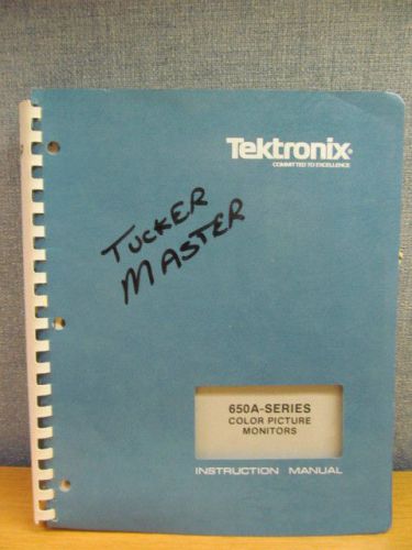 Tektronix 650A-Series Color Picture Monitors Service Inst Manual/Schematics 1/79