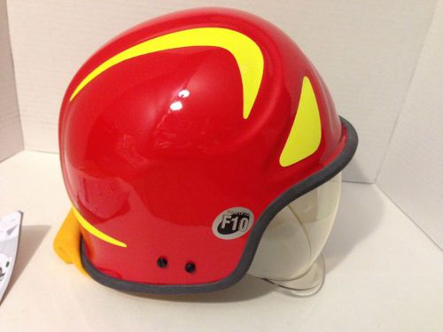 Pacific Helmets F10 MKII Kevlar Red Fire/Rescue Safety Helmet