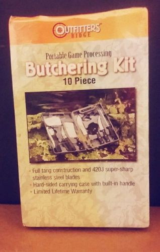 Brand New!! Outfitters Ridge 10 Piece Portable Game Processing Butchering Kit!