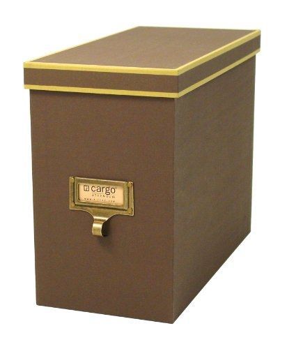 Cargo Atheneum File Box, Brown, 9-1/2 by 12 by 5-1/2-Inch