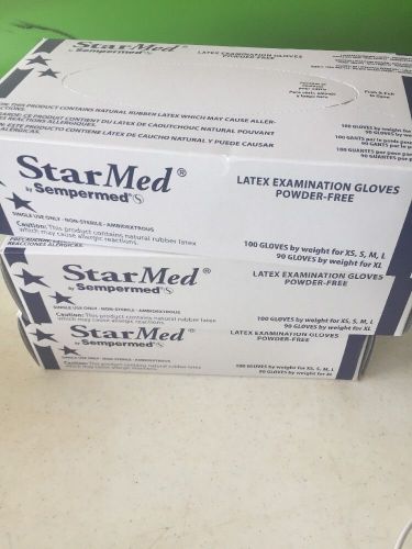 Star Med Sempermed Latex Examination Gloves Powder-free Size Medium Box Lot 1000