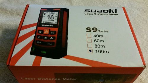 Suaoki 100m/328ft Laser Distance Meter Range Finder Measure Backlit LCD display