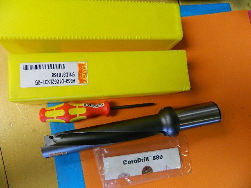 Sandvik corodrill 1.062&#034; indexable drill a880-d1062lx31-05 new - tool 8&#034; x 1.06&#034; for sale