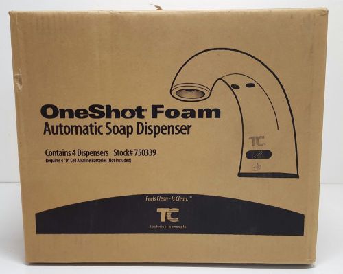NEW One Shot Foam Automatic Touchless Chrome Soap Dispenser 750339 CASE OF 4