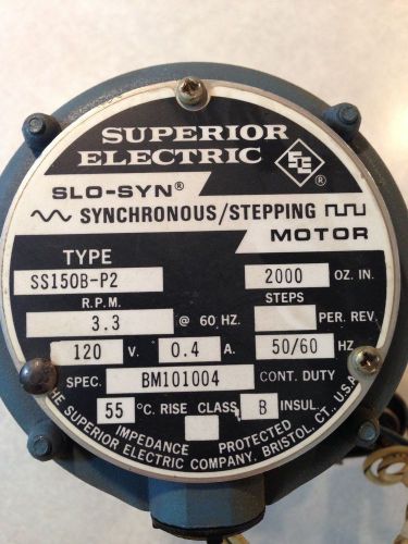 Superior Electric SLO-SYN SS150B-P2 Synchronous Stepping Motor used