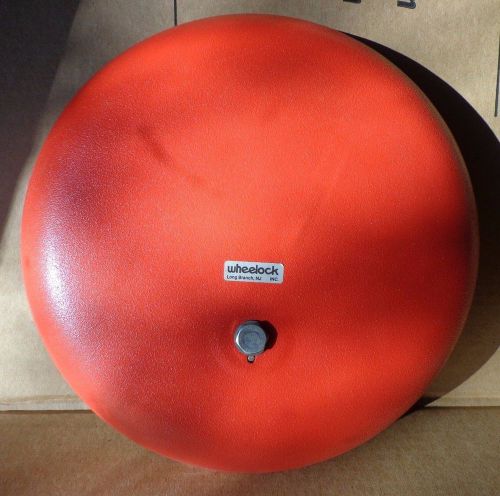 Fire alarm bell wheelock 10&#034; industrial red for sale