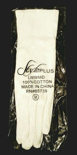 9 Pairs Size Medium White 100% Cotton Gloves