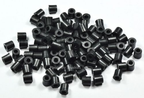 100pcs plastic cylindrical stand-off spacer pcb holder 7mm height hole 3.5mm for sale