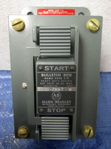 Allen bradley nema 7-9 heavy duty push button &#034;start - stop&#034; 800h-2ha7 nib!!! for sale