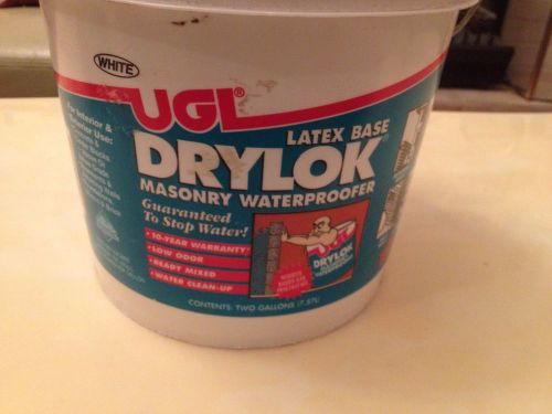 New 2 gallon ugl white latex base drylok sealer masonry waterproofe for sale