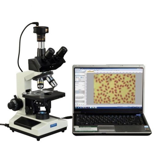 OMAX 5MP Digital Phase Contrast Trinocular Biological LED Microscope 40X-2500X