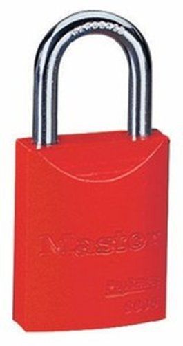 Master Lock 6835KARED High-Visibility Keyed-Alike Aluminum Padlock, Red